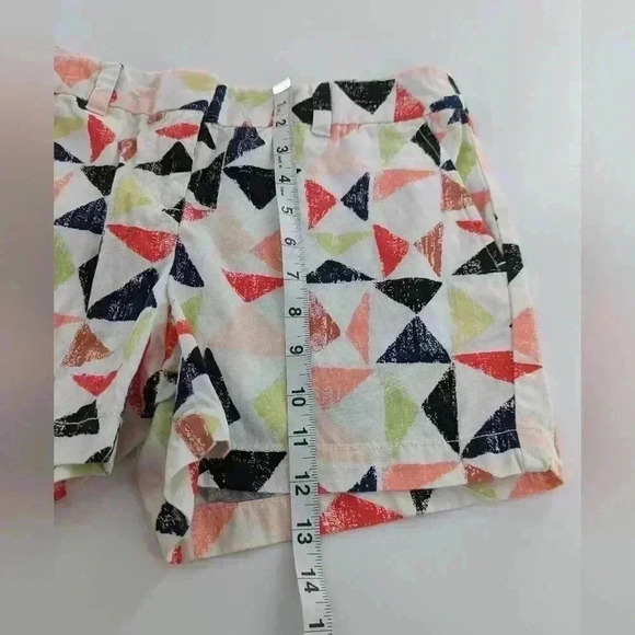 Ann Taylor LOFT 100% Cotton Shorts Triangle Pattern Colorful Shorts Womens Sz 0 - Picture 7 of 10